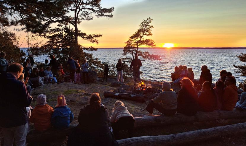 Lägerbål från Höstupptakten 2024 på Västerängs lägergård